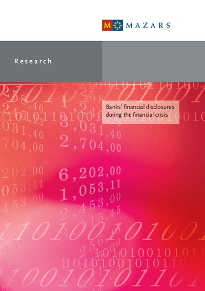 Banks' financial disclosures during the financial crisis survey cover - English