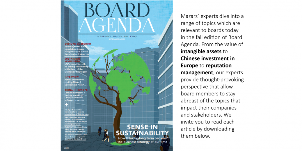 Board Agenda Fall edition magazine cover